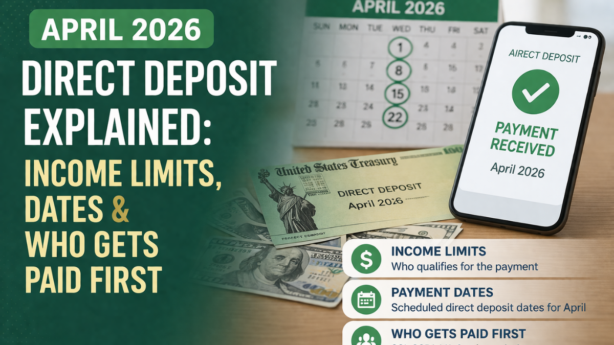 April 2026 Direct Deposit Explained: Income Limits, Dates & Who Gets Paid First
