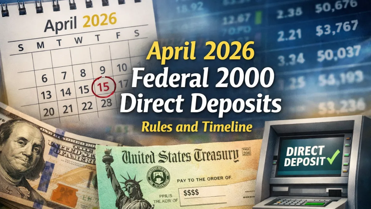 April 2026 Federal 2000 Direct Deposits Rules and Timeline