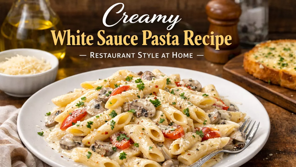 Creamy White Sauce Pasta Recipe – Restaurant Style at Home