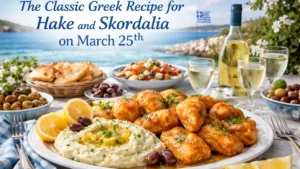 The Classic Greek Recipe for Hake and Skordalia on March 25th
