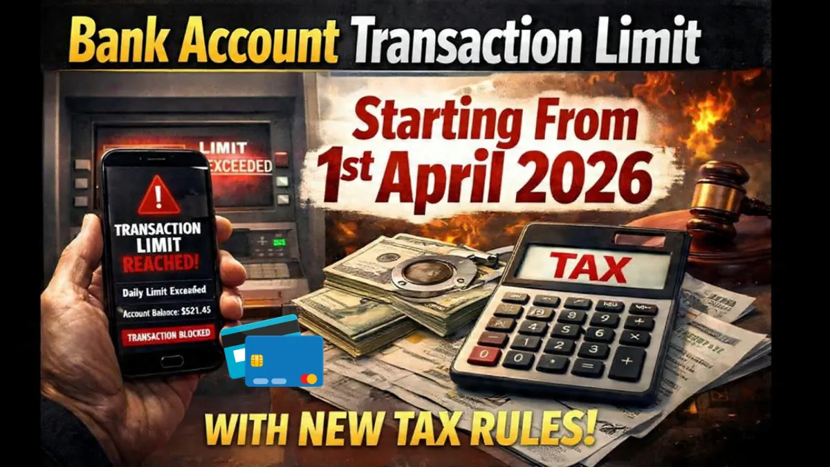 Bank Account Transaction LimitStarting From 1st April 2026 withNew Tax Rules